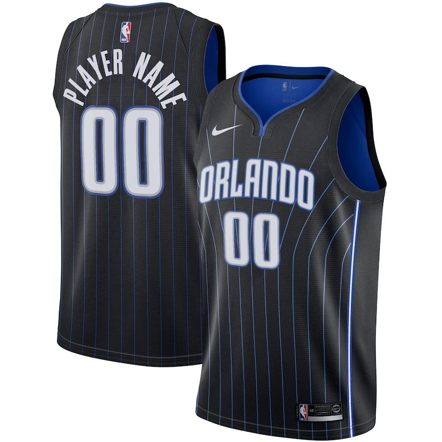 Men Orlando Magic Nike Black Swingman Custom NBA Jersey->customized nba jersey->Custom Jersey